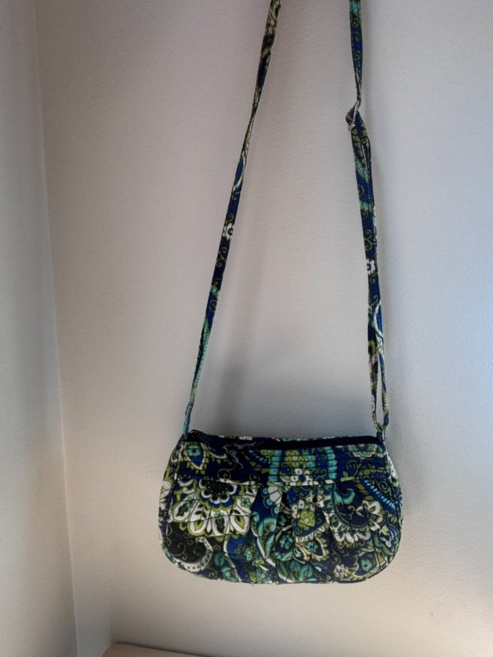 Vera Bradley Frannie Baguette Crossbody – Blue Green Paisley Y2K 🔥 - Picture 7 of 14